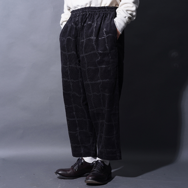 GANGSTERVILLE/ギャングスタービル「BARBED WIRE - EASY PANTS / BLACK」コーデュロイイージーパンツ