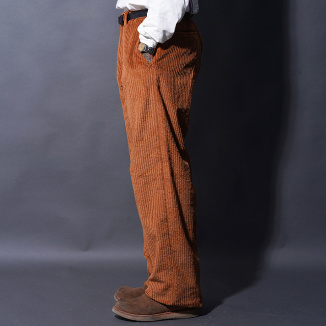 ボーイズマーケット　細畝コーデュロイ　トラウザ46 NTP-250302 /「3.5W Corduroy Trousers / BROWN」コーデュロイトラウザース