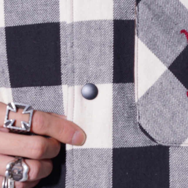 WRD5307 /「Weirdo - L/S QUILTING CHECK SHIRTS / BLACK」チェックL/S