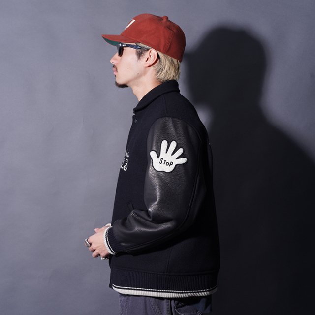 WRD5302 /「Weirdo - STADIUM JACKET / BLACK」スタジアムジャケット