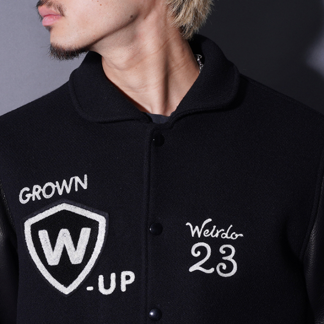 WRD5302 /「Weirdo - STADIUM JACKET / BLACK」スタジアムジャケット