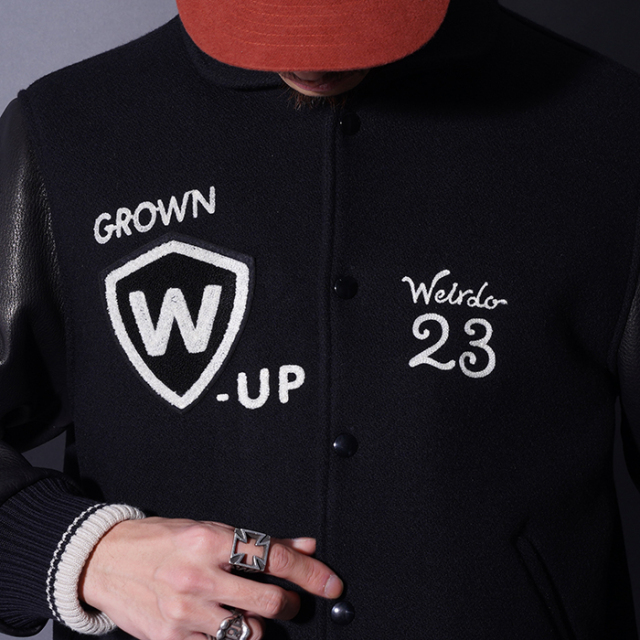 WRD5302 /「Weirdo - STADIUM JACKET / BLACK」スタジアムジャケット