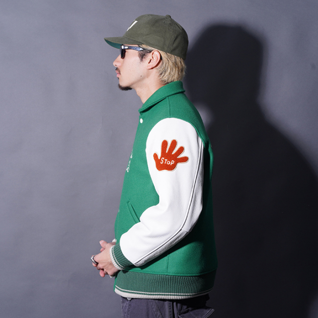 WRD5302 /「Weirdo - STADIUM JACKET / GREEN」スタジアムジャケット