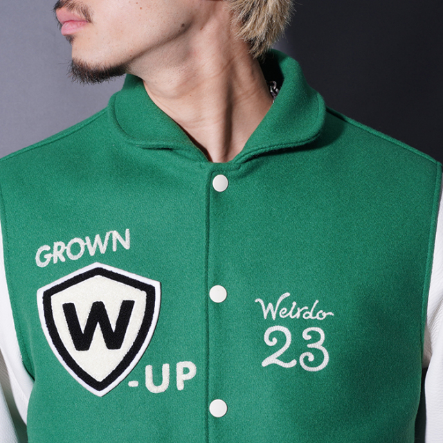 WRD5302 /「Weirdo - STADIUM JACKET / GREEN」スタジアムジャケット