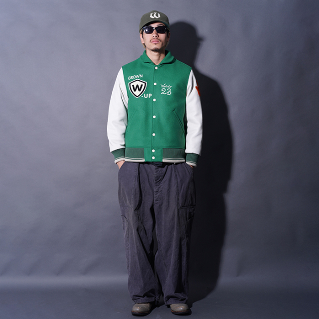 WRD5302 /「Weirdo - STADIUM JACKET / GREEN」スタジアムジャケット