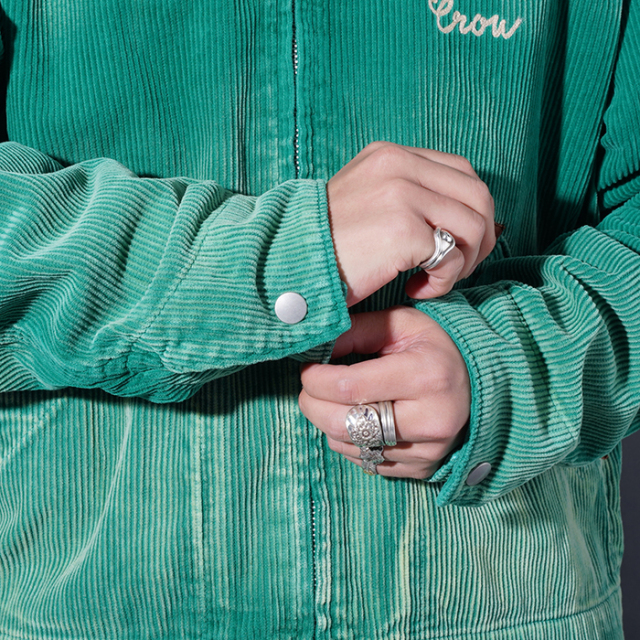 ジャケット・アウター OLD CROW BLACKBIRDS SPORTS JACKET GREEN OC5305 /「BLACKBIRDS - SPORTS JACKET / GREEN」コーデュロイスポーツ