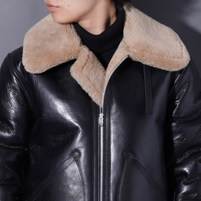 OC5301 /「THIRTEEN CROWS - MOUTON FLIGHT JACKET / BLACK」ムートン