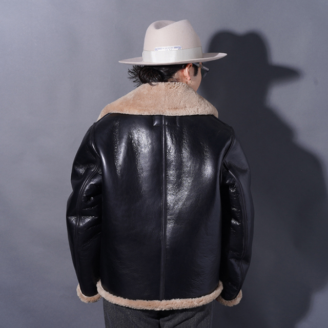 OC5301 /「THIRTEEN CROWS - MOUTON FLIGHT JACKET / BLACK」ムートン