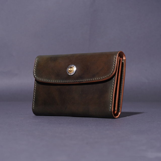 MOTO / モト「CA6 ROCADO CORDOVAN LEATHER CARD CASE COMPACT WALLET / GREEN」ロカドコードバンレザー カードケースコンパクトウォレット