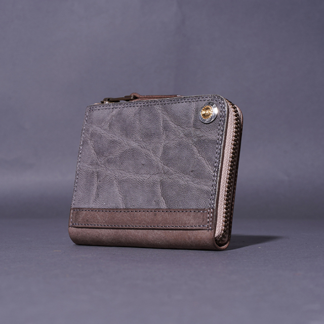 MOTO / モト「FW4 ELEPHANT COMPACT ZIP WALLET / GRAY」エレファントコンパクトジップウォレット