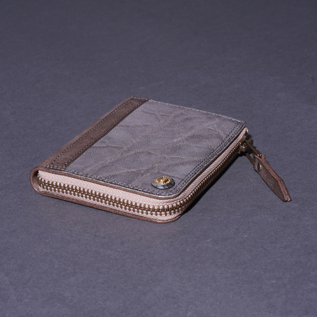 MOTO / モト「FW4 ELEPHANT COMPACT ZIP WALLET / GRAY」エレファント