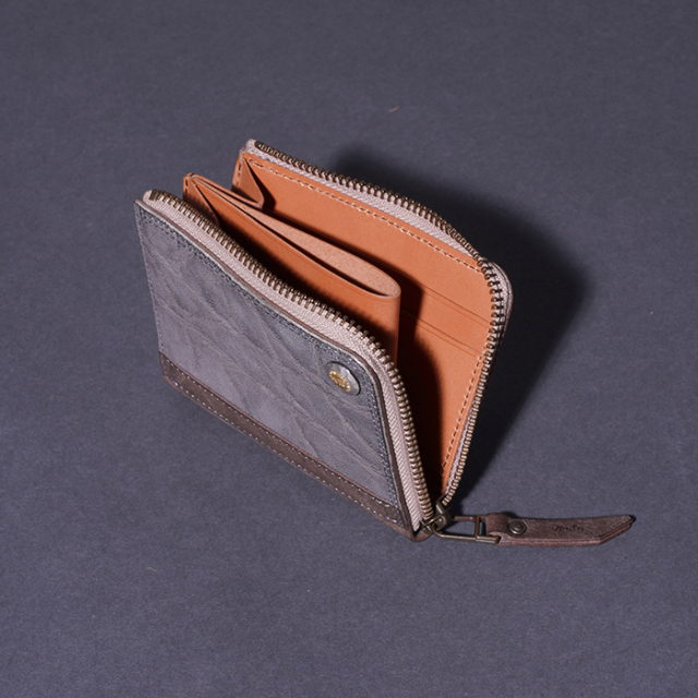 MOTO / モト「FW4 ELEPHANT COMPACT ZIP WALLET / GRAY」エレファント