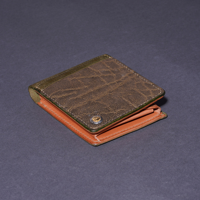 MOTO / モト「W1 ELEPHANT LEATHER SHORT WALLET / GREEN