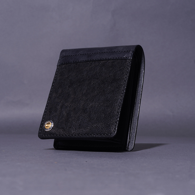 MOTO / モト「W1 ELEPHANT LEATHER SHORT WALLET  / BLACK」エレファントレザーショートウォレット