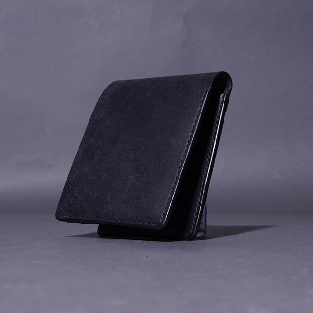 MOTO モトW1 エレファント レザー ショート ウォレット ブラック MOTO / モト「W1 ELEPHANT LEATHER SHORT WALLET / BLACK