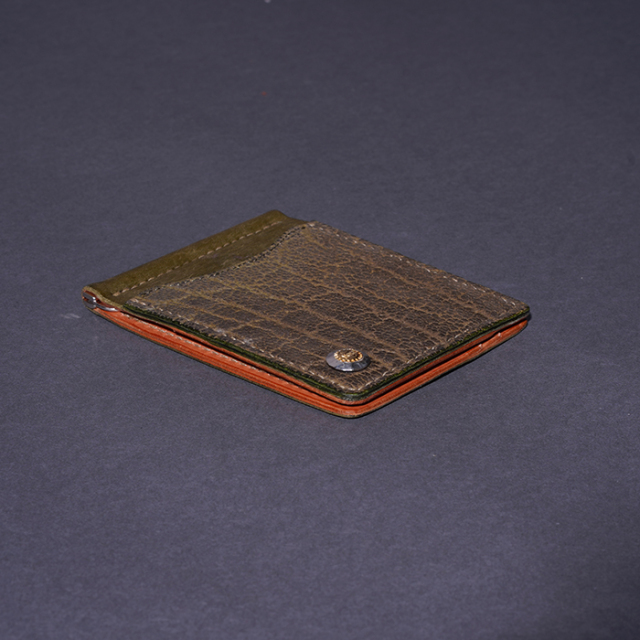 MOTO / モト「MC1 ELEPHANT LEATHER MONEY CLIP / GREEN」エレファント