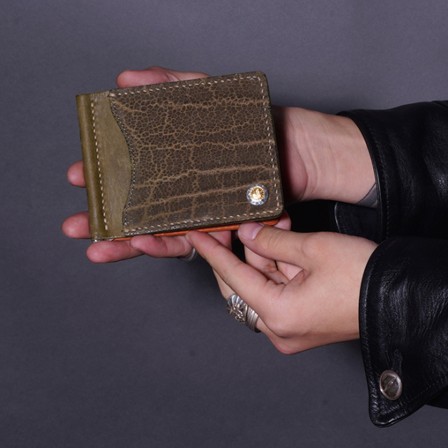 MOTO モト エレファント レザー 財布 二つ折り 革財布 LEATHER & SILVER MOTO モト MOTO ウォレット FW4EL エレファント