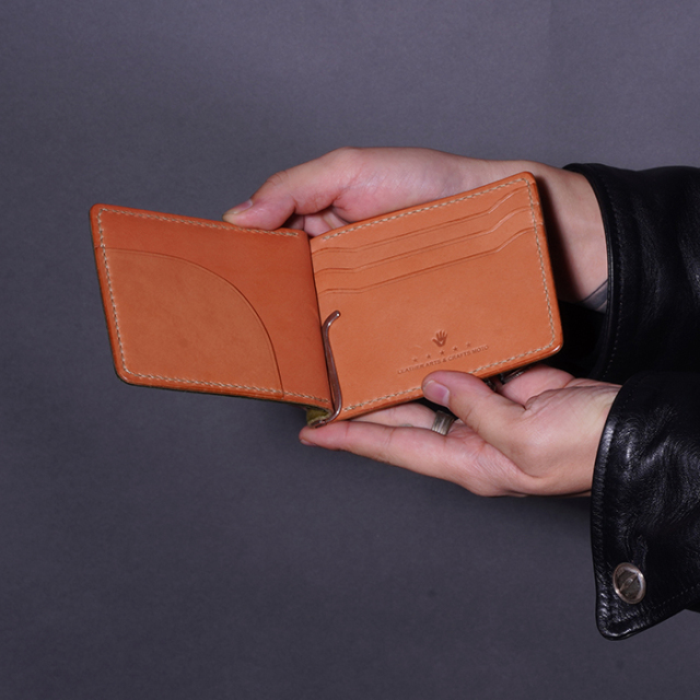 MOTO / モト「MC1 ELEPHANT LEATHER MONEY CLIP / GREEN」エレファント
