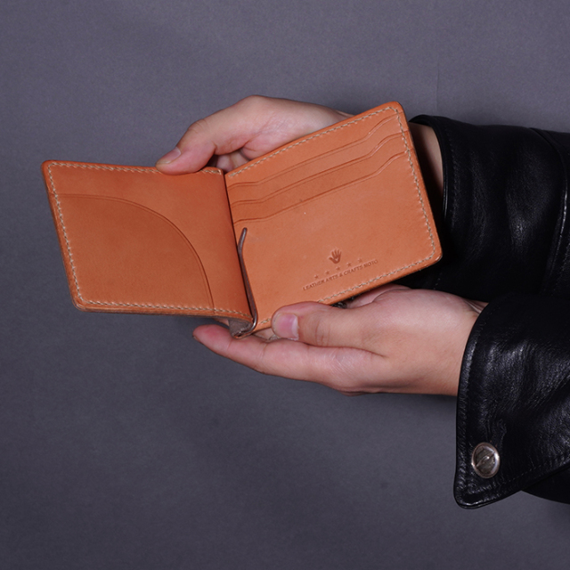 MOTO / モト「MC1 ELEPHANT LEATHER MONEY CLIP / GRAY」エレファント