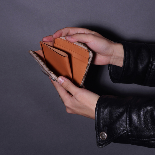 MOTO / モト「FW4 ELEPHANT COMPACT ZIP WALLET / GRAY」エレファント