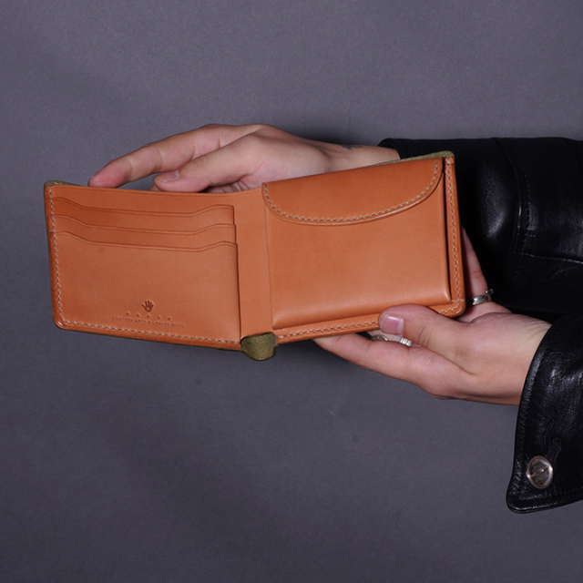 MOTO / モト「W1 ELEPHANT LEATHER SHORT WALLET / GREEN