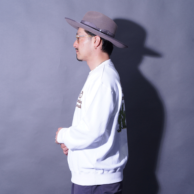AWCB-250402 /「Texas Girl Crew Sweat / WHITE」クルーネックスウェット