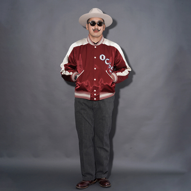 OLD CROW/オールドクロー「FLYING WHEELS - CLUB JACKET / BURGUNDY