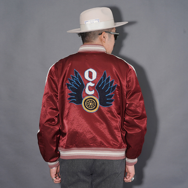OLD CROW/オールドクロー「FLYING WHEELS - CLUB JACKET / BURGUNDY