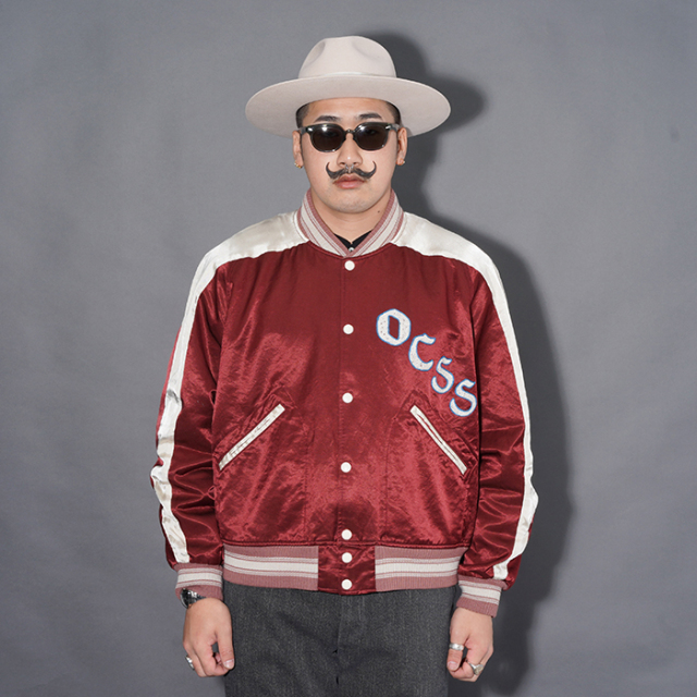 OLD CROW/オールドクロー「FLYING WHEELS - CLUB JACKET / BURGUNDY」クラブジャケット