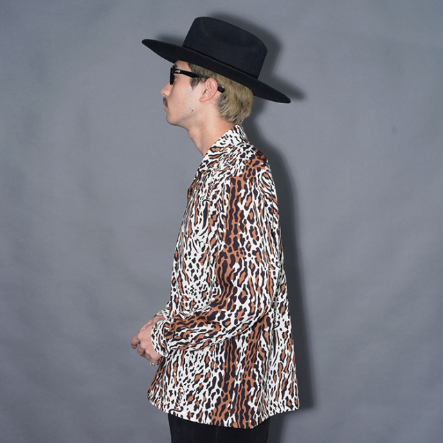 GSV6108 /「LEOPARD DAGGER - L/S SHIRTS / IVORY」レオパード柄L/Sシャツ