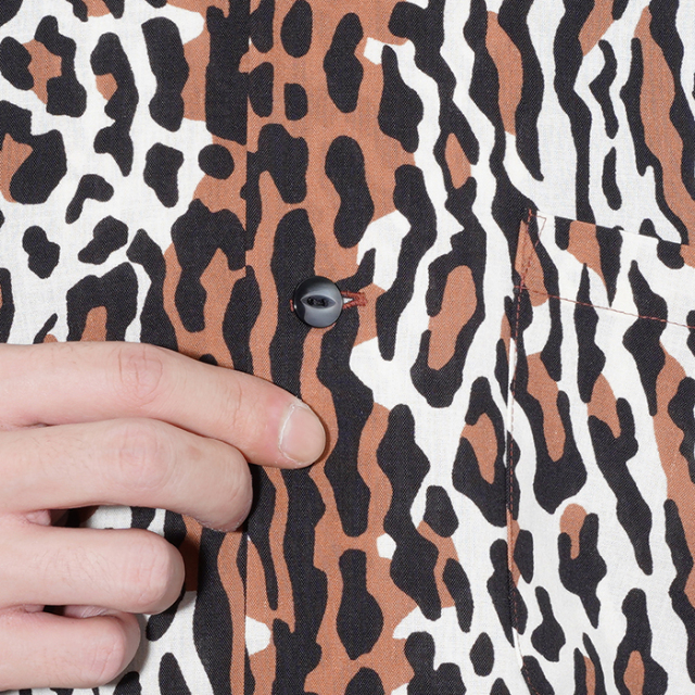 GSV6108 /「LEOPARD DAGGER - L/S SHIRTS / IVORY」レオパード柄L/Sシャツ