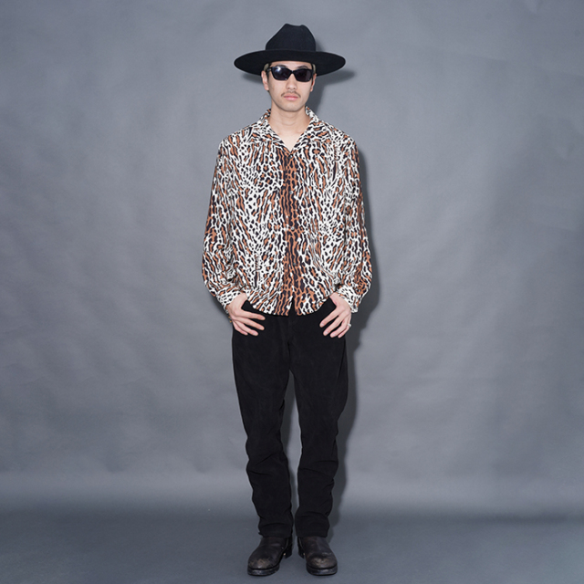 GSV6108 /「LEOPARD DAGGER - L/S SHIRTS / IVORY」レオパード柄L/Sシャツ