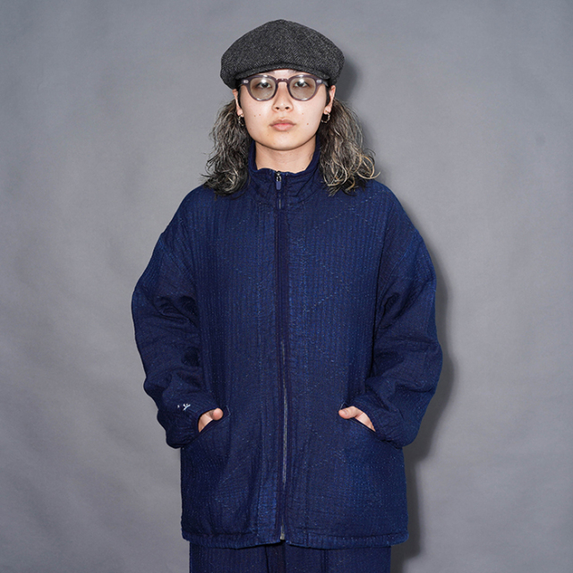 PORTER CLASSIC / ポータークラシック「SEA ISLAND SASHIKO ZIP UP JACKET (LIMITED) / BLUE」シーアイランド刺し子ジップアップジャケット