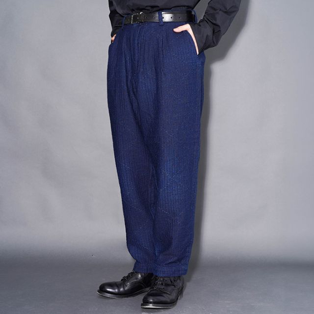 PORTER CLASSIC / ポータークラシック「SEA ISLAND SASHIKO DUKE ELLINGTON PANTS (LIMITED) / BLUE」シーアイランド刺し子デュークエリントンパンツ