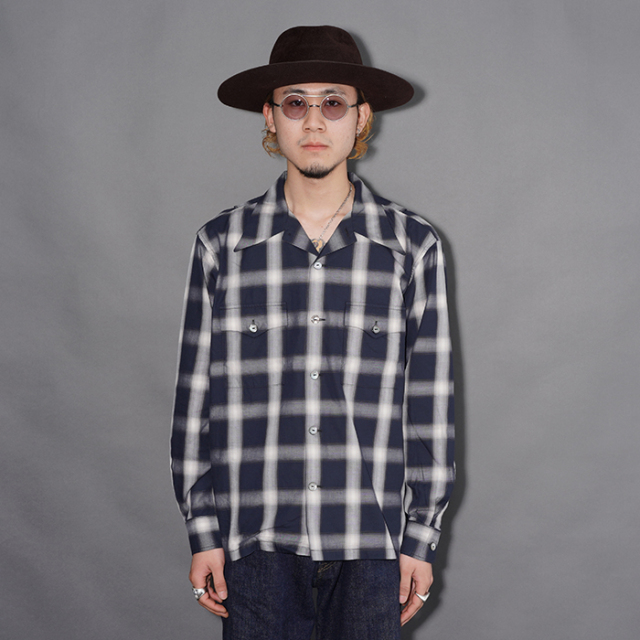 TROPHY CLOTHING/トロフィークロージング「Frisco Check L/S Shirt / NAVY」チェックL/Sシャツ