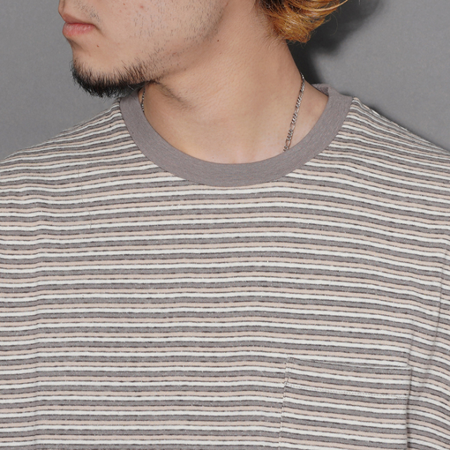 TR26SS-201 /「Multi Border L/S Tee / Slate Gray」マルチボーダーL