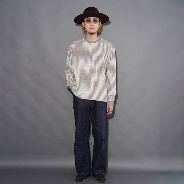 TR26SS-201 /「Multi Border L/S Tee / Slate Gray」マルチボーダーL