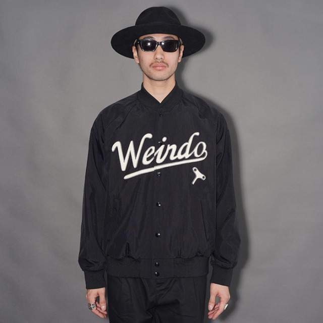 WEIRDO/ウィアード「Weirdo - STADIUM JACKET / BLACK」ナイロンスタジアムジャケット