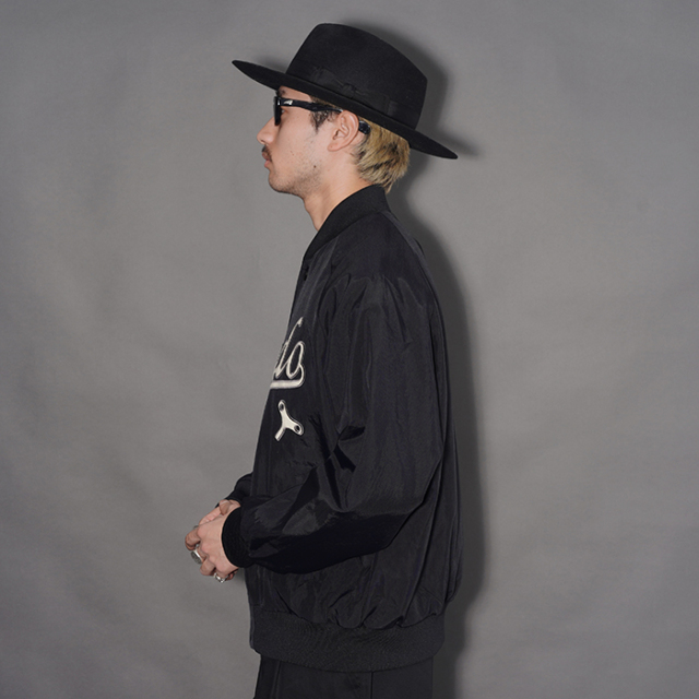 WRD6101 /「Weirdo - STADIUM JACKET / BLACK」ナイロンスタジアム