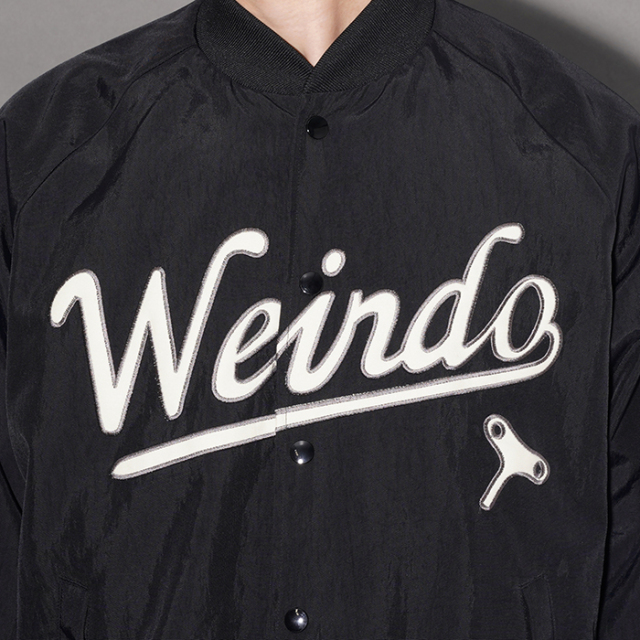 WRD6101 /「Weirdo - STADIUM JACKET / BLACK」ナイロンスタジアム