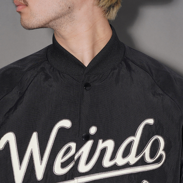 WRD6101 /「Weirdo - STADIUM JACKET / BLACK」ナイロンスタジアム WRD6101 /「Weirdo - STADIUM JACKET / BLACK」ナイロンスタジアム