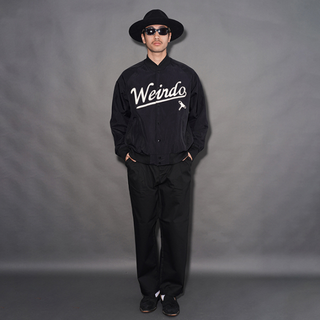 WRD6101 /「Weirdo - STADIUM JACKET / BLACK」ナイロンスタジアム