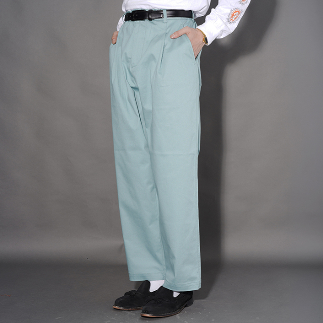 WEIRDO/ウィアード「WIND UP - TACK EASY PANTS / SAX」タックイージーパンツ