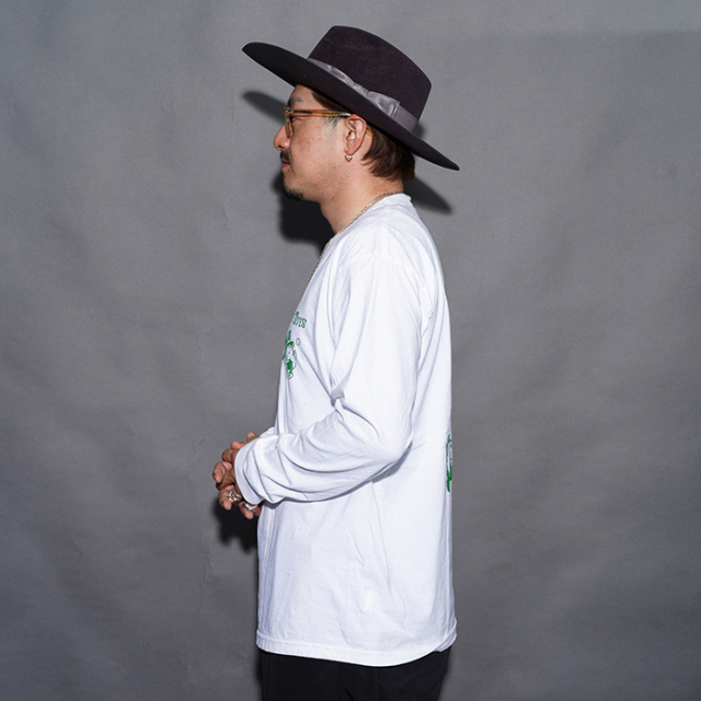 NTTB-260101「Nasty Toys L/S TEE / WHITE×GREEN」プリントL/S Tシャツ