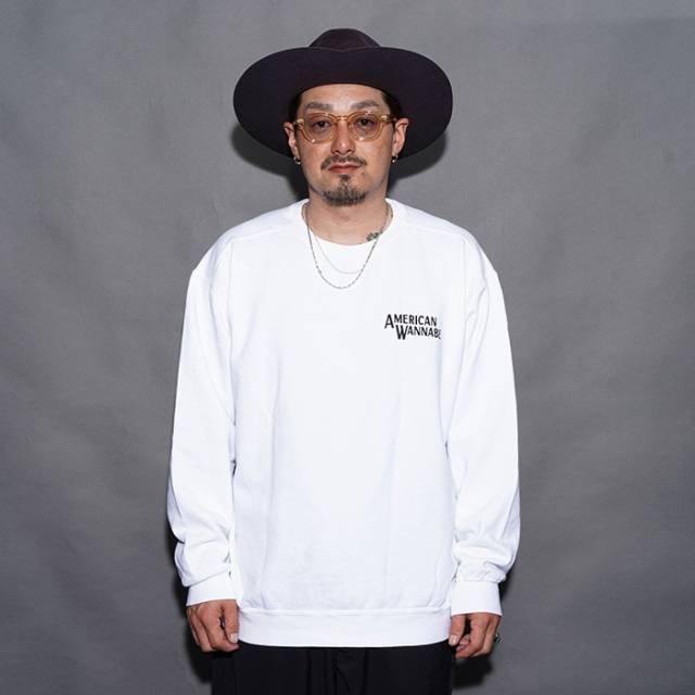 AWCB-260101 /「COME TO US Crew Sweat / WHITE」クルーネックスウェット