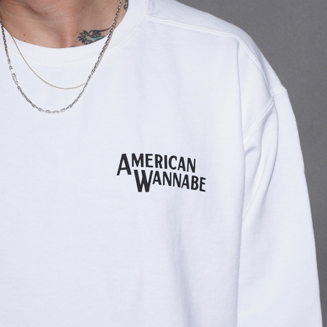 AWCB-260101 /「COME TO US Crew Sweat / WHITE」クルーネックスウェット