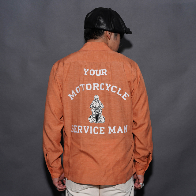 OLD CROW/オールドクロー「MC SERVICEMAN - L/S WORK SHIRTS / PINK」L/Sワークシャツ
