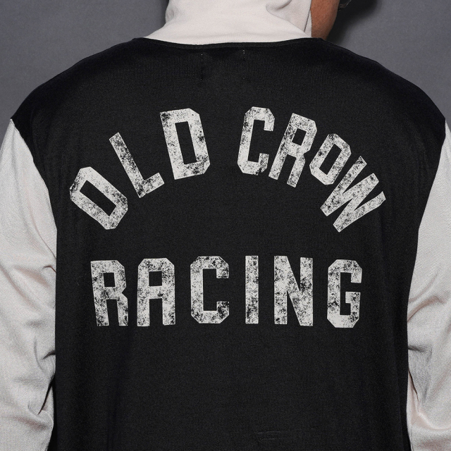 OC6111 /「OLD CROW RACING - HALF ZIP JERSEY / BLACK×IVORY」ハーフ
