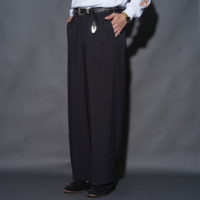 GANGSTERVILLE/ギャングスタービル「LOCOS - TROUSERS / BLACK」ワイドトラウザー