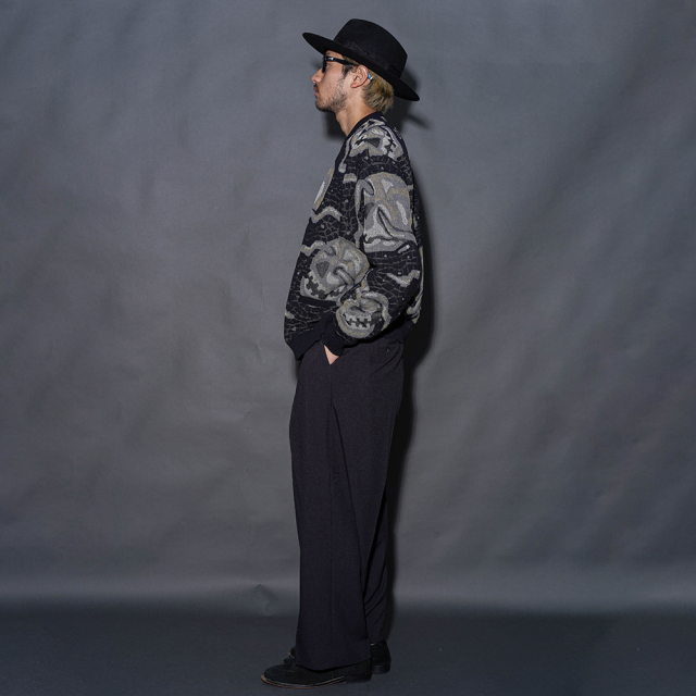 GSV6127 /「LOCOS - TROUSERS / BLACK」ワイドトラウザー